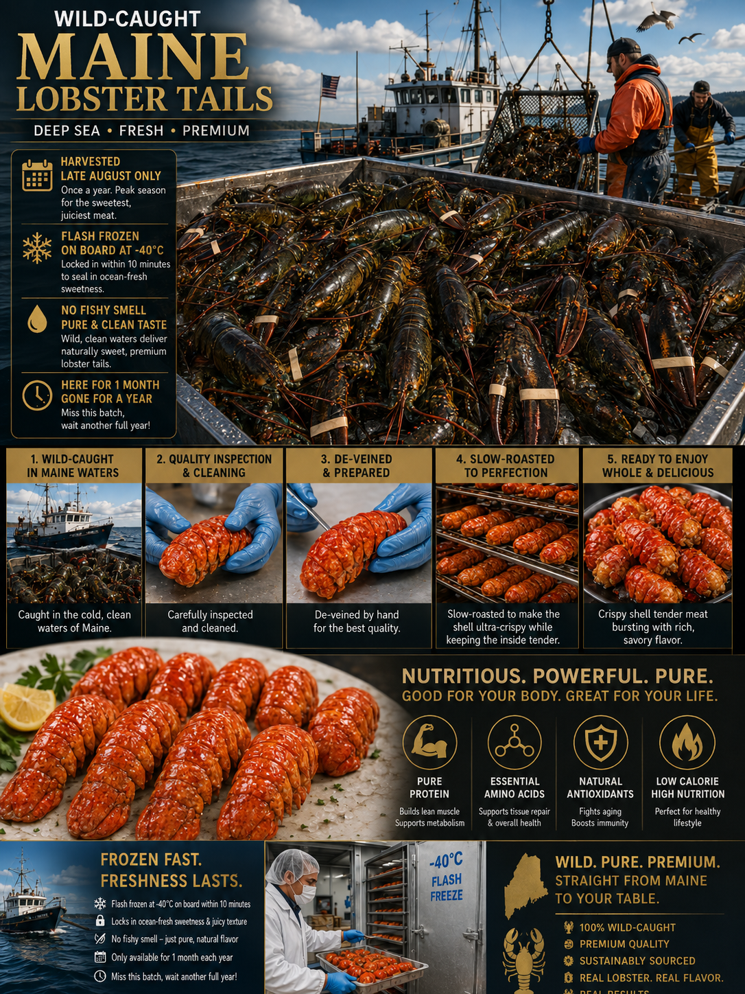 🦞 Maine Lobster Tail | High‑Protein Guilt‑Free Treat-Joy
