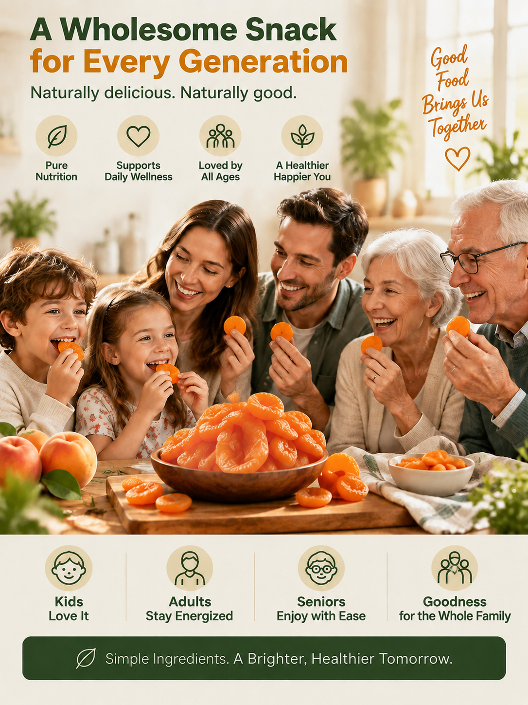 San Joaquin Valley, California—100% Natural Dried Apricots-Joy