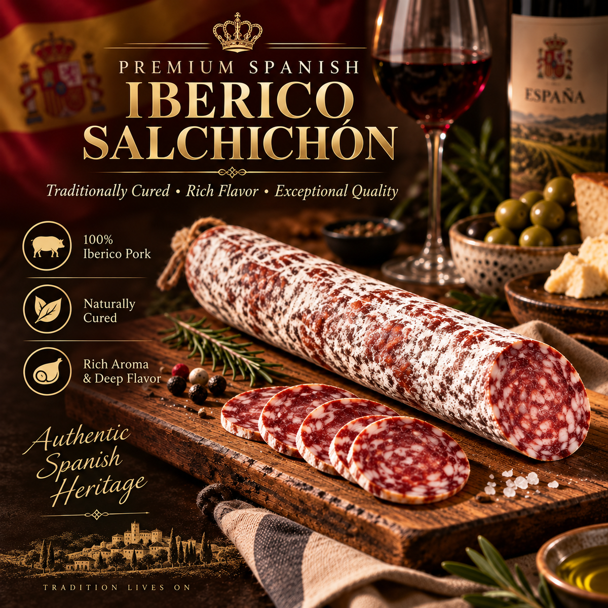 PREMIUM SPANISH IBÉRICO SALCHICHÓN-Yana