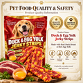 🐶 Premium Duck & Egg Yolk Jerky Strips – Tender & Chewy, Protein-Rich Dog Treats for Happy Tails 🦆🥚-Yana