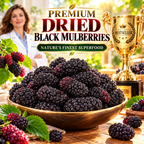 🌞 Premium Sun-Dried Black Mulberries – Large, Plump & Naturally Sweet 🍇-Yana