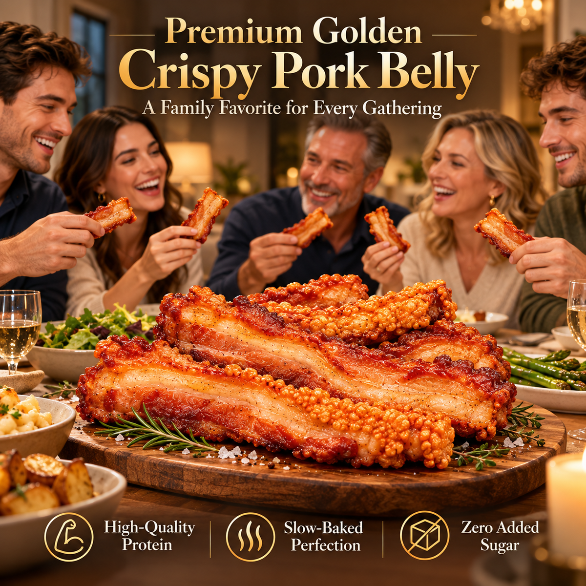 Premium Crispy Pork Belly – Extra Thick-Cut, Golden Crunchy Skin & Juicy, Tender Meat-yana