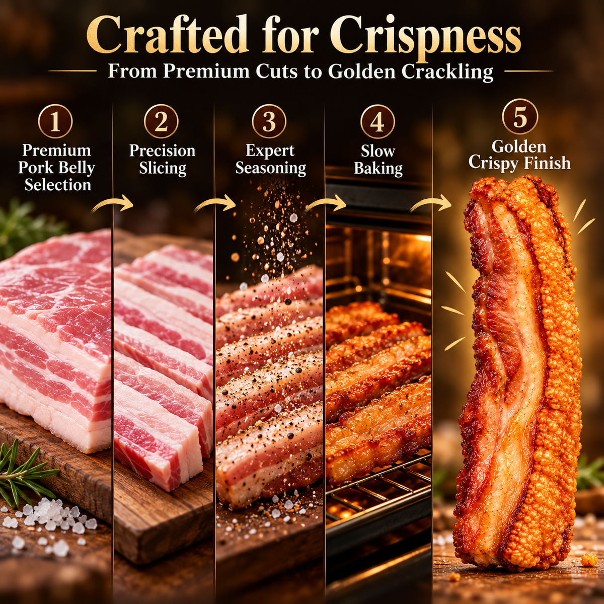 Premium Crispy Pork Belly – Extra Thick-Cut, Golden Crunchy Skin & Juicy, Tender Meat-yana