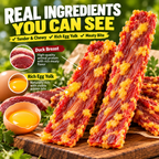 🐶 Premium Duck & Egg Yolk Jerky Strips – Tender & Chewy, Protein-Rich Dog Treats for Happy Tails 🦆🥚-Yana