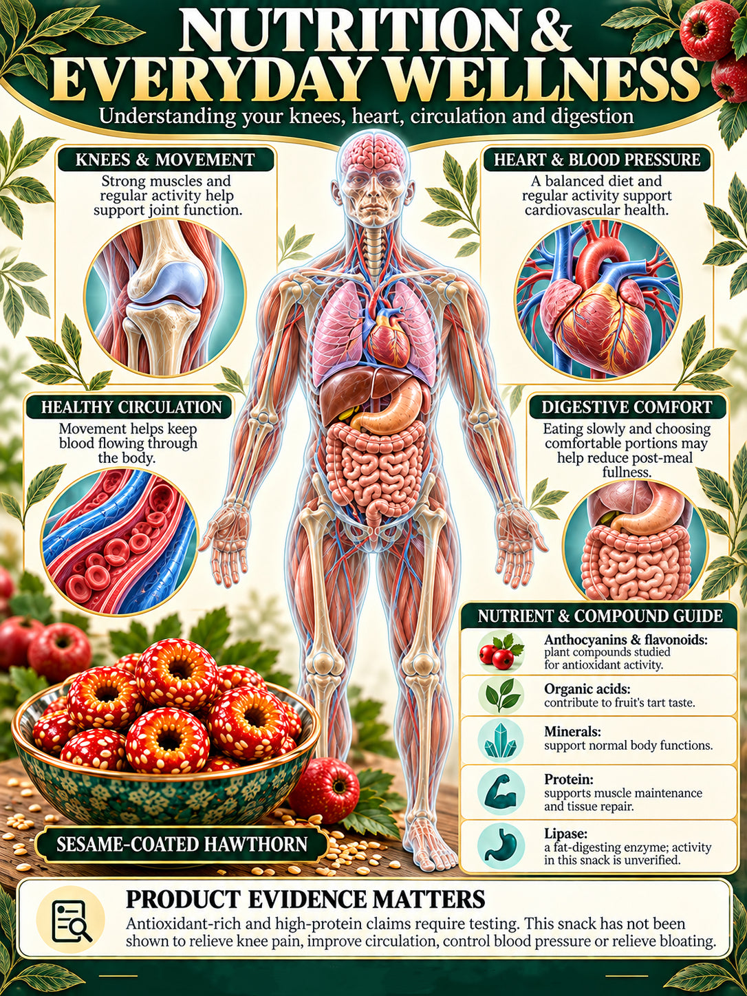 🍒🌿 Natural Hawthorn Balls,Support Your Body’s Daily Comfort-Joy