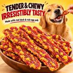 🐶 Premium Duck & Egg Yolk Jerky Strips – Tender & Chewy, Protein-Rich Dog Treats for Happy Tails 🦆🥚-Yana