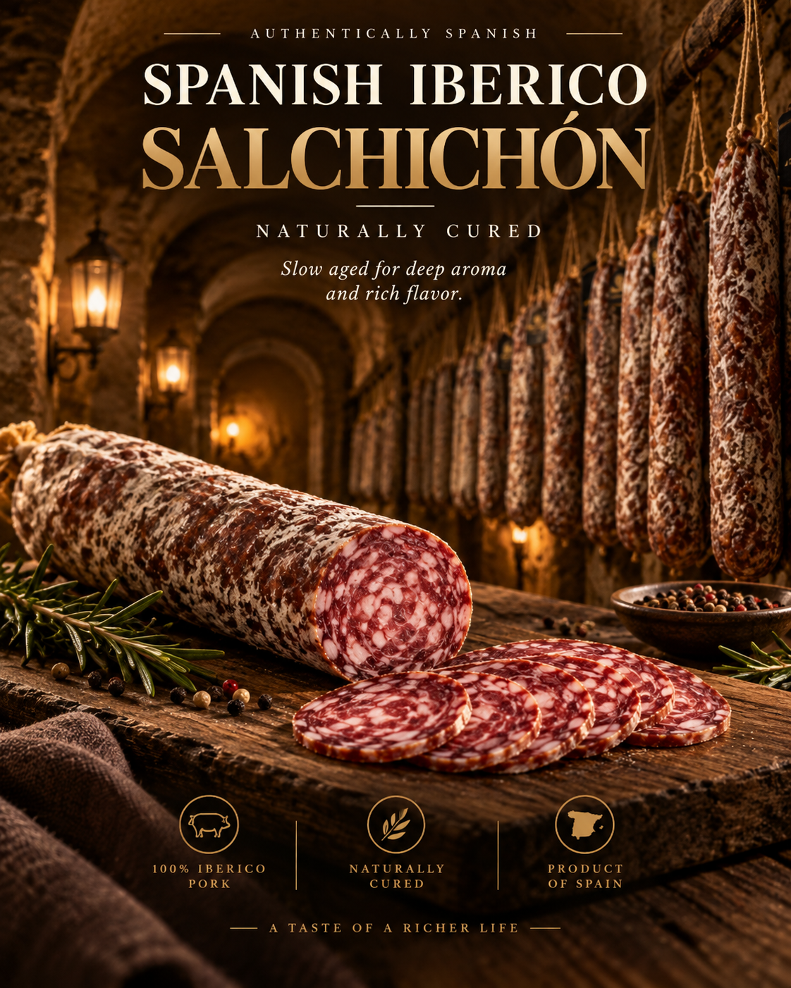 PREMIUM SPANISH IBÉRICO SALCHICHÓN-Yana